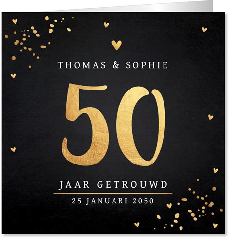 Teksten jubileumkaart 50 jarig huwelijksjubileum